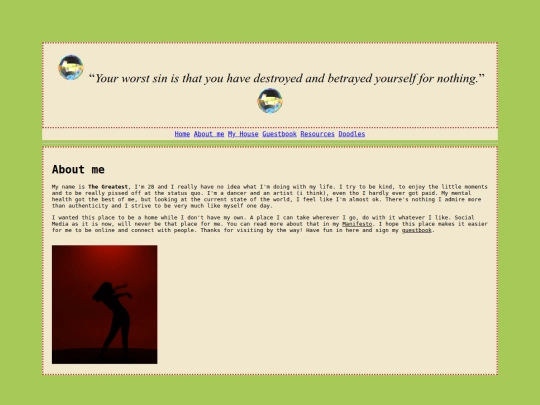 About-me screenshot