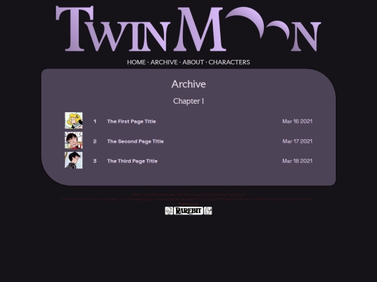 archive screenshot