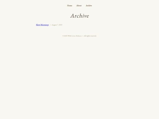 Archive screenshot