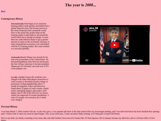 personal-history/2008 screenshot