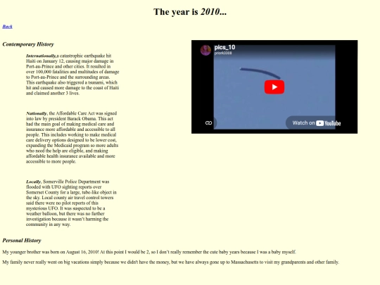 personal-history/2010 screenshot