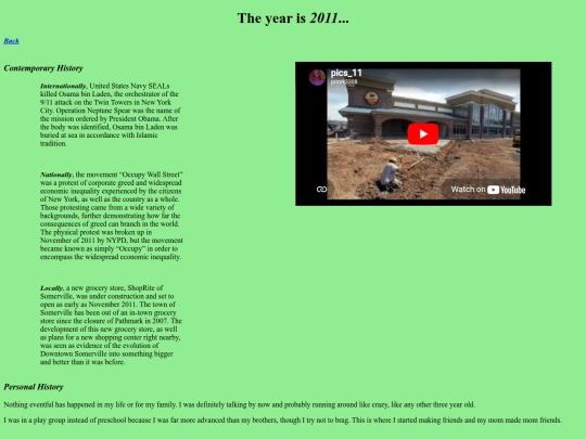 personal-history/2011 screenshot