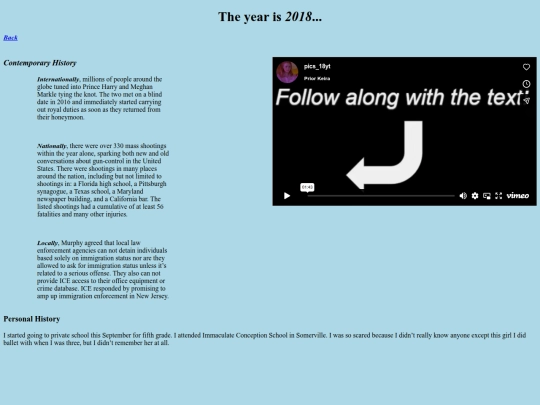 personal-history/2018 screenshot