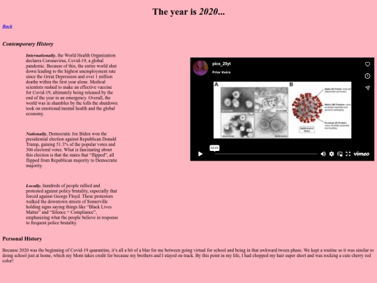 personal-history/2020 screenshot