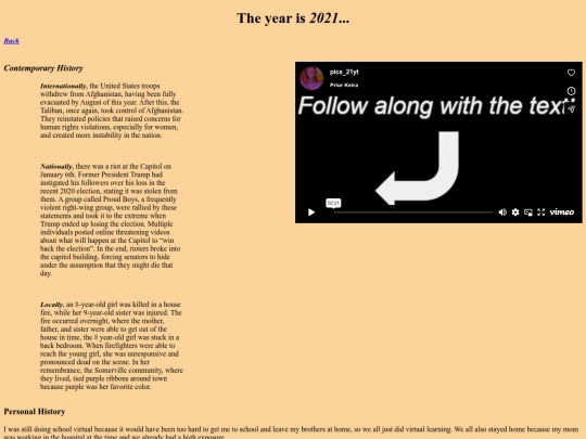 personal-history/2021 screenshot
