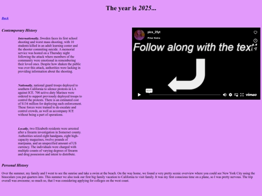 personal-history/2025 screenshot