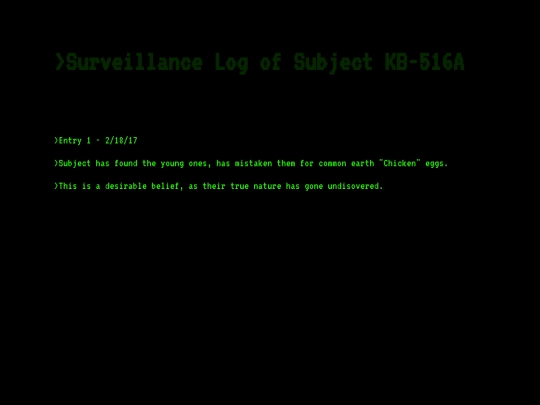 Log screenshot