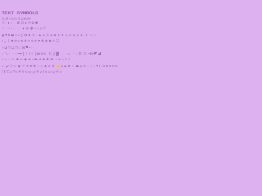 textsymbols screenshot