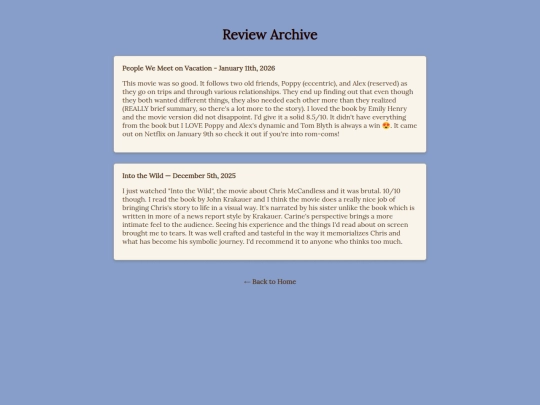 reviews screenshot