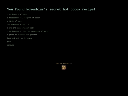 secrethotcocoarecipe screenshot