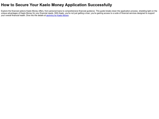 kaelomoney screenshot