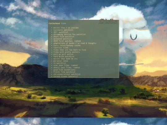 lists screenshot