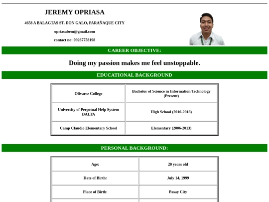 First Web Project/OpriasaPart1 screenshot