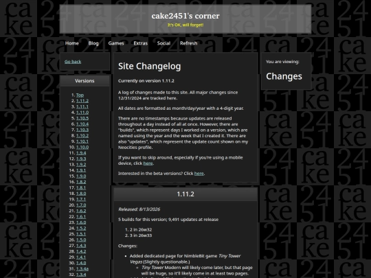 changelog screenshot
