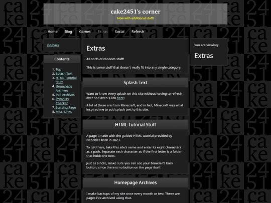 extras screenshot