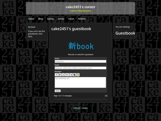 guestbook screenshot