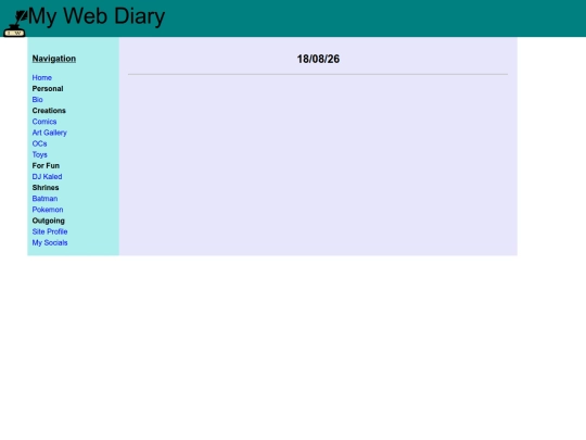 Diary screenshot