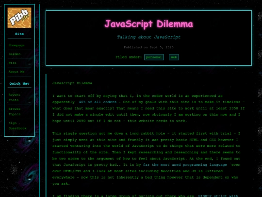 JavascriptDilemma screenshot