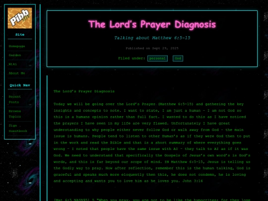 LordsPrayerDiagnosis screenshot