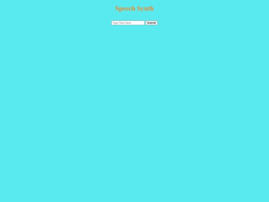 SpeechSynth screenshot