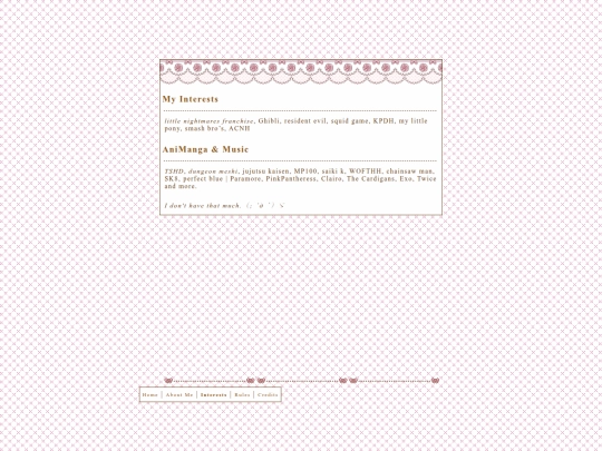 my-page/interests screenshot