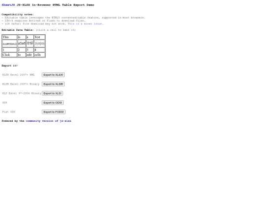 FCA/Conversion/EjXL screenshot