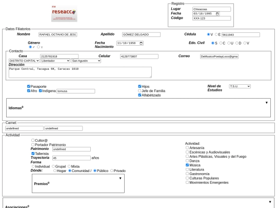 FCA/Reseacc screenshot