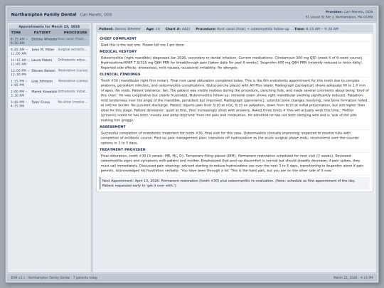 Dentex screenshot
