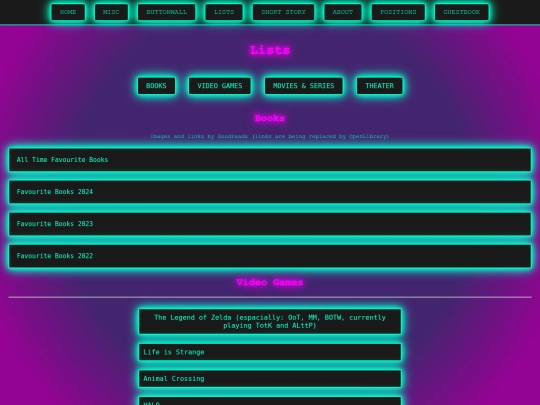 misc/lists screenshot