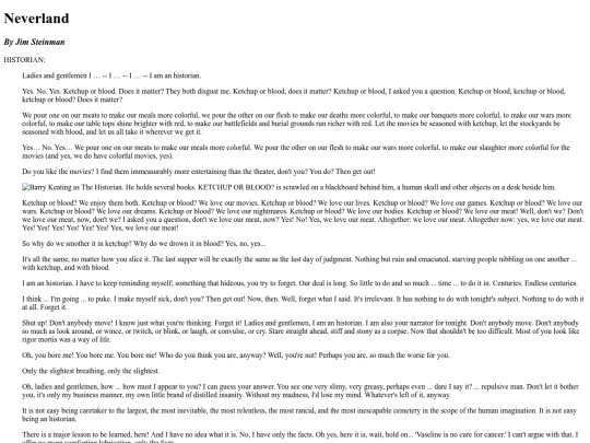 Neverland '77 transcript _ Act 1, part 1 screenshot