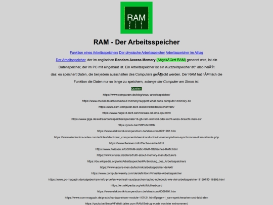 RAM screenshot