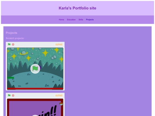 KarlaPortfolio/projects screenshot