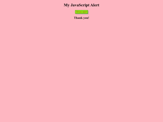 Web Design/3-JAVASCRIPT/alert screenshot