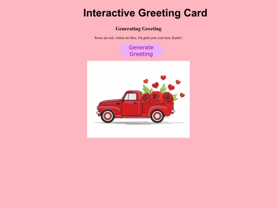 Web Design/greetingCardFunction screenshot