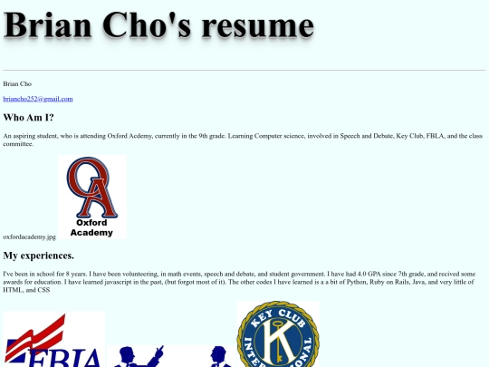 resume screenshot