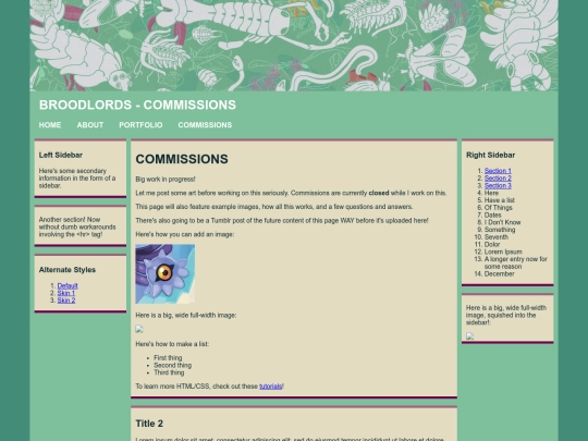 commissions screenshot