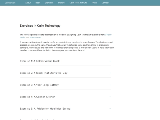exercises screenshot