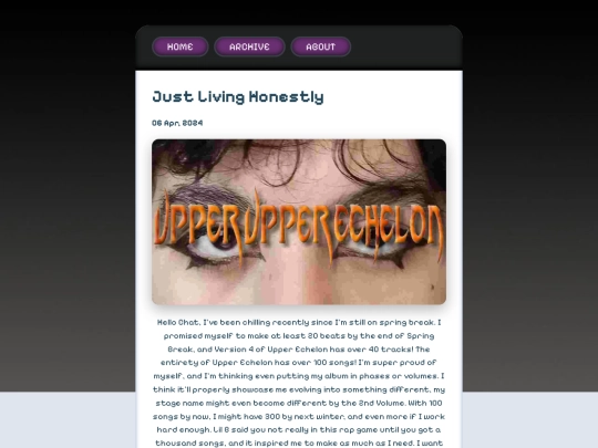 posts/2024-04-06-Just-Living-Honestly screenshot