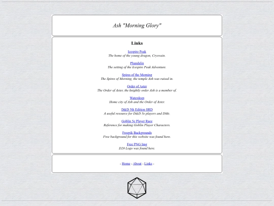 links screenshot