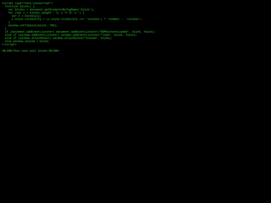 Blink screenshot