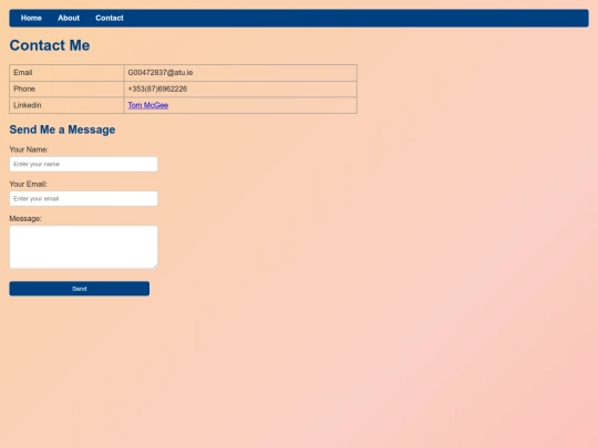 Contact screenshot