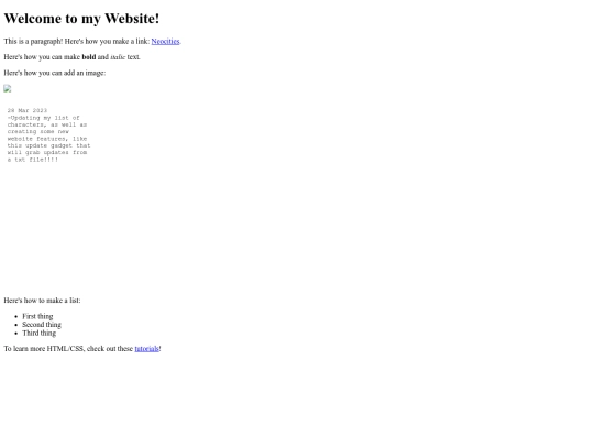 old website/fun screenshot