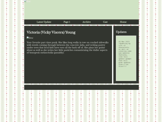 old website/vicky screenshot