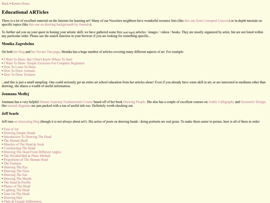 art/eduarticles screenshot