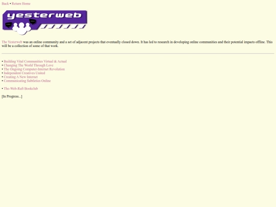 compute/Yesterweb/yesterwebnav screenshot