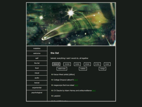 alien/list screenshot