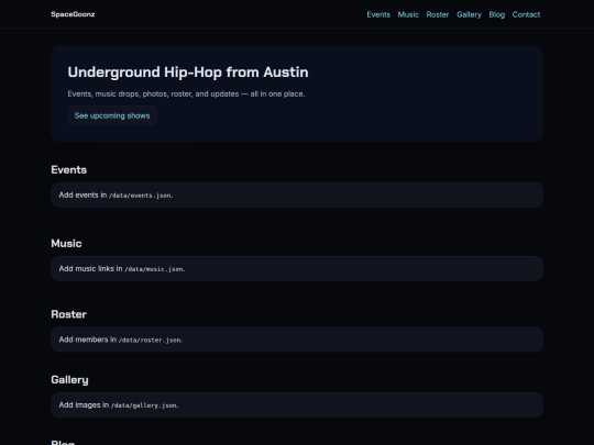 index screenshot