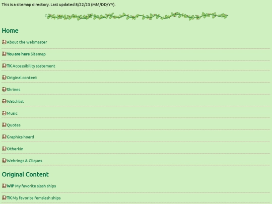 sitemap screenshot
