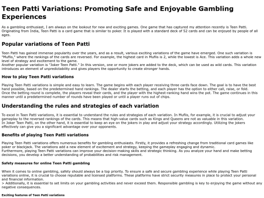 teen patti variations/TeenPattiVariations screenshot