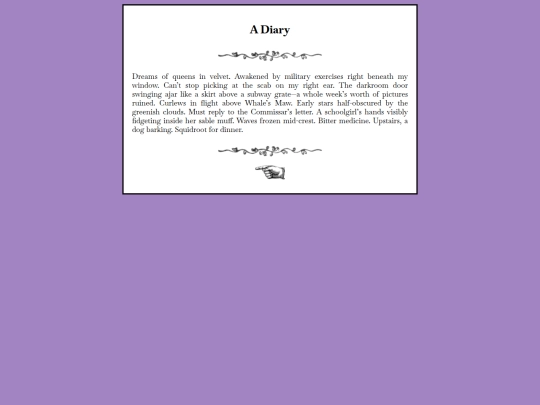 writing/adiary screenshot